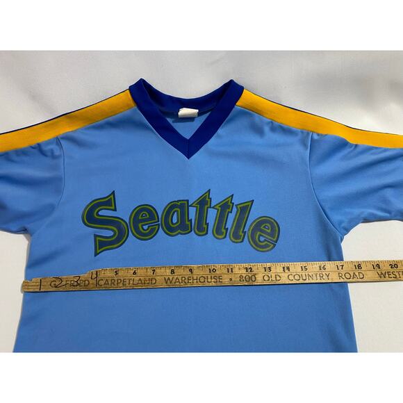 Vintage Seattle Mariners Baseball Jersey Mens Small MLB 70's-80's Single Stitch - Picture 3 of 10